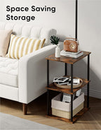 PARTPHONER Floor Lamp with Table, Night Stand with Lamp, Narrow Side Table with - Image 6