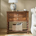 HULALA HOME Farmhouse Storage End Table by HULALAHOME