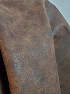 NAT Leathers | Brown Distressed Soft Faux Vegan Leather PU | 10 Yards 360" x - Image 4