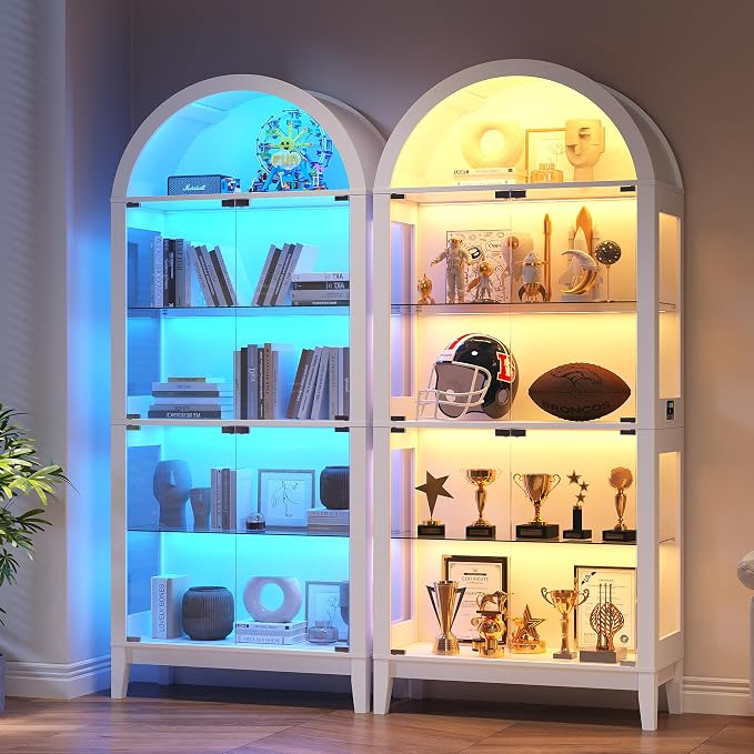 Gurexl 5-Tier Arched Display Cabinet - - Image 3