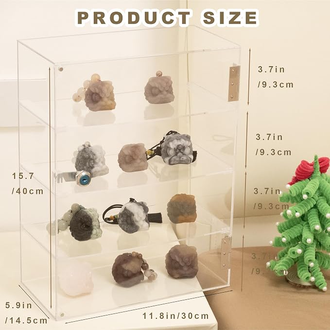 4 Shelf Clear Acrylic Display Case - Image 2