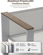 Outdoor Patio Furniture Set, 5 Seats Aluminum Patio Conversation Sets - Image 4