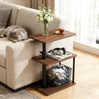 Faesun Swivel Side Table for Couch Arm, Height Adjustable C Shaped End Table - Image 3