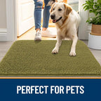 OLANLY Dog Door Mat for Muddy Paws 47x24, Super Absorbent Chenille Mud Mat | - Image 6