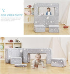 Elftopia Modular Kids Sofa, Glow in The Dark Star Plush Couch, Convertible Kids - Image 5
