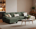 Furniwell Convertible Sectional Sofa Couch, 4 Seat Sofa Set by WellFurnitureHomeLifeWell