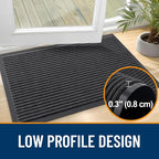 OLANLY 2-Pack Front Door Mats 71x23, Waterproof Heavy-Duty Doormats | Charcoal - Image 4