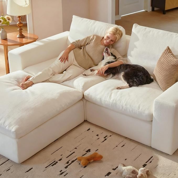 Modular Cloud Sofa, 110.2" Cloud Sectional Couches - Image 7