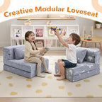 MeMoreCool Kids Tri-Fold Sofa Bed – Glow Star Floor Mattress & Foldable Futon - Image 6