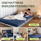 ZonLi Japanese Floor Futon Mattress Twin Size 75"x 39", 100% Cotton Cover 2.5'' - Image 4