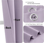 MIULEE Blackout Curtains for Bedroom 2 Panels 40 x 63 Inch Long Lilac | Thermal - Image 4