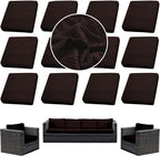 12PCS Patio Cushion Covers, Patio Furniture Couch Seat Slipcovers | Washable by SUKAIKEQA
