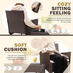 Homall 4 Pieces Outdoor Patio Furniture Sets Rattan Chair Wicker Set, Outdoor - Image 2