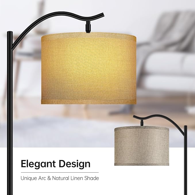 BoostArea Floor Lamp for Living Room, 9W LED Arched Lamp, Tall Modern Standing - Image 4