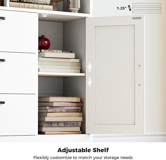 IRONCK Bookshelf, 70.9 Inch Tall Bookcase, 3-Tier Bookshelves - Image 6