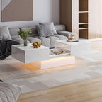 White Marble Modern Coffee Table by Kurufurt