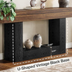 Tribesigns 63" Console Table, Farmhouse 2-Tier Entryway Table - Image 5
