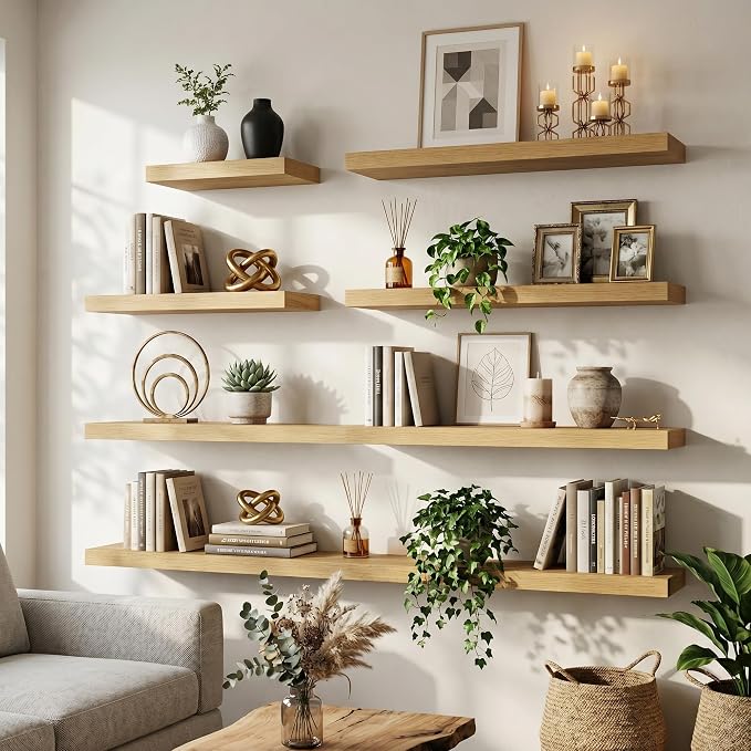 FLYJOE Floating Shelves for Wall, 48 Inch Floating Shelves Set of 1, Kitchen - Image 3