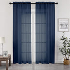 Chyhomenyc Sheer Curtains Extra Long 96 inch 2 PCS- Casual Style Airy & by Chyhomenyc