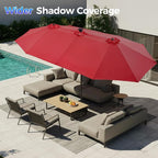 SUPERJARE 13ft Outdoor Patio Umbrella - Image 5