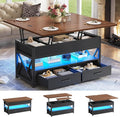 Itaar 40" Lift Top Coffee Table, 4 in 1 White Coffee Tables by Itaar