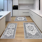 HEBE Boho Kitchen Rugs Set of 3, Non Slip Washable Kitchen Mats - Image 7