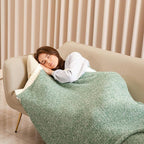 Snuggle Sac Green Blanket Twin Size Bedding Blankets, Super Soft Warm Cozy Knit - Image 9