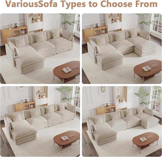 mikibama Modular Sectional Sofa, 76.4 Inch L Shaped Couch Set - Image 6