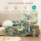 LUTBM Boho Throw Blanket for Bed Cotton Soft Lightweight Quilt Summer Blanket - Image 2