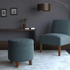 HomePop by Kinfine Fabric Upholstered Round Storage Ottoman - Image 11