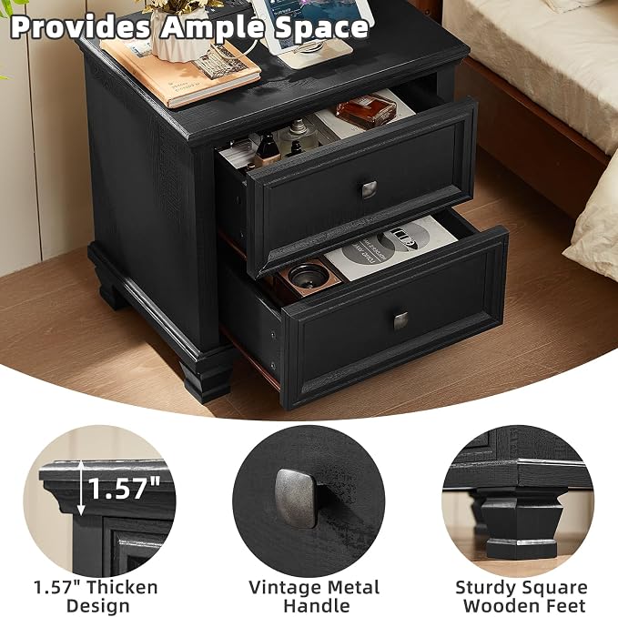 SAVOR LIFE Farmhouse Nightstand - Image 6