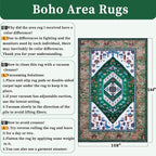 SERISSA 9x12 Washable Non Slip Boho Area Rug - Image 2