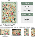 DUKINO 3x4 Area Rug, Floral Washable Rug - Image 2