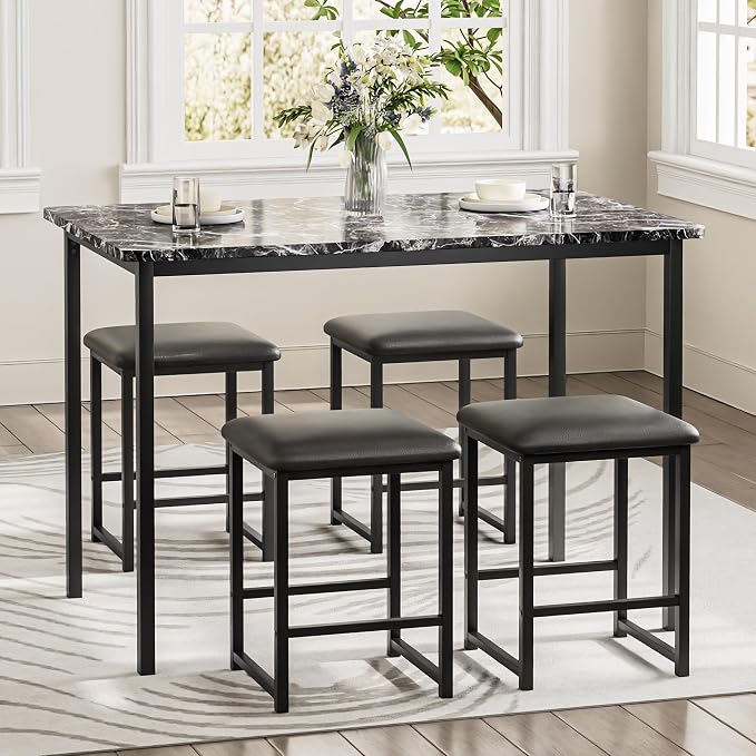 VECELO Kitchen Table and Chairs - Image 3