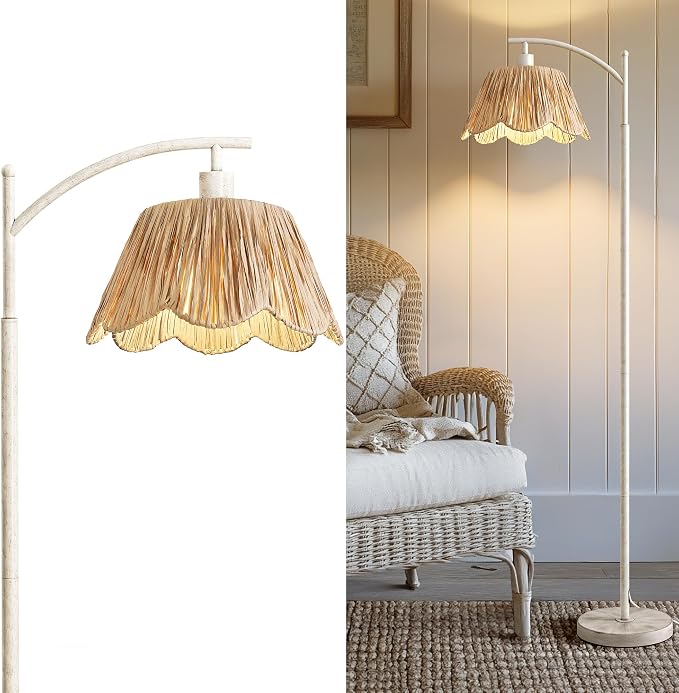 Oneach Farmhouse Floor Lamps for Living Room, Boho Floor Lamp for Bedroom by Oneach