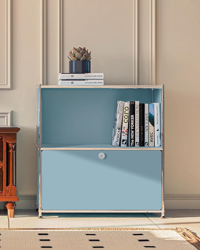 32.5-Inch Flip-Top Side Table & Buffet Cabinet - Image 8