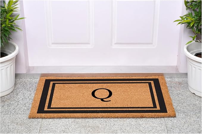 Calloway Mills 152962436Q Black Border 24" x 36" Monogram Doormat - Image 5