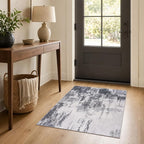 Entrance Rugs Indoor 2x3 Dark Grey Entry Rug Washable Abstract Small Area Rug by OmpaaHomeDecor