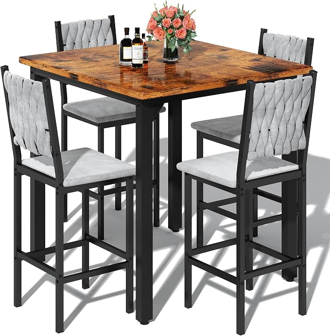 AWQM 5-Piece Dining Table Set, Dining Table Set by AWQM