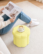B FSOBEIIALEO Storage Ottoman Foldable, Sunflower Shaped Small Footrest - Image 7
