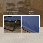 Outsunny Folding Chaise Lounge Pool Lounge Chairs Set of 2, Outdoor Sun Tanning - Image 7