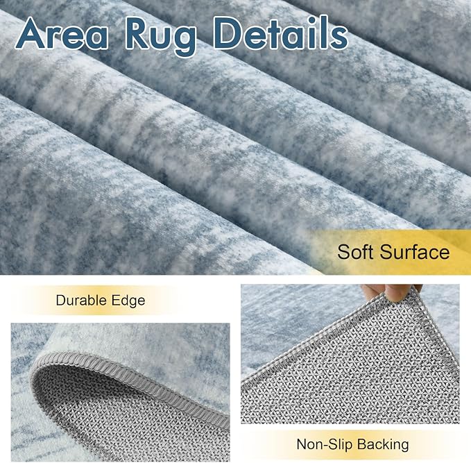 8x10 Ft Large Area Rugs for Living Room, Soft Non-Slip Washable Rugs Modern - Image 6