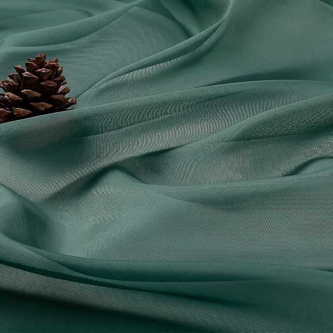 Hunter Green Bedroom Curtains 2 Panel Sets 90 Inch Length, 59 Inch Extra Wide - Image 5