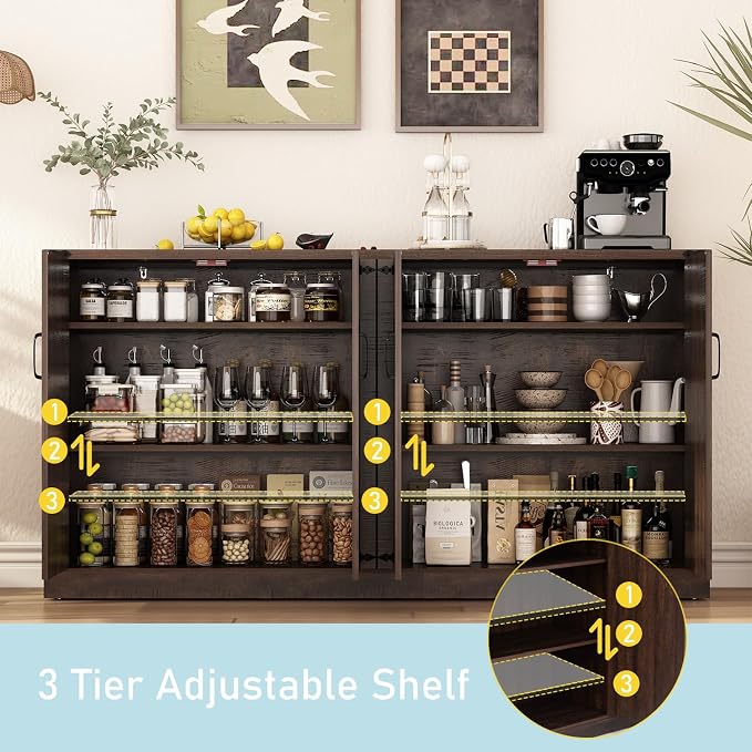 Sideboard Buffet Cabinet with Storage - Image 3