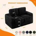 MAXYOYO Extra Wide Kids Bean Bag Chair, Comfy Faux Fur Bean Bag Sofa - Image 2