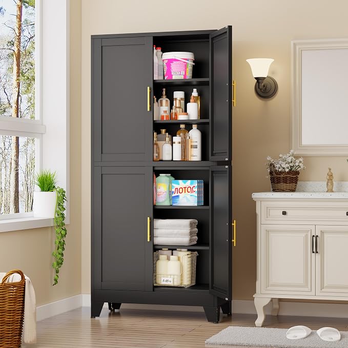 GAIOUS 75.2" Tall Metal Pantry Cabinet, Storage Cabinets - Image 7