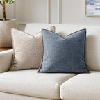 MIULEE Decorative Couch Throw Pillow Covers 20x20 in Dark Grey Blue 2 Pack | - Image 4