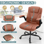 Leather Office Chair, PU Home Computer Desk Chairs - Image 6