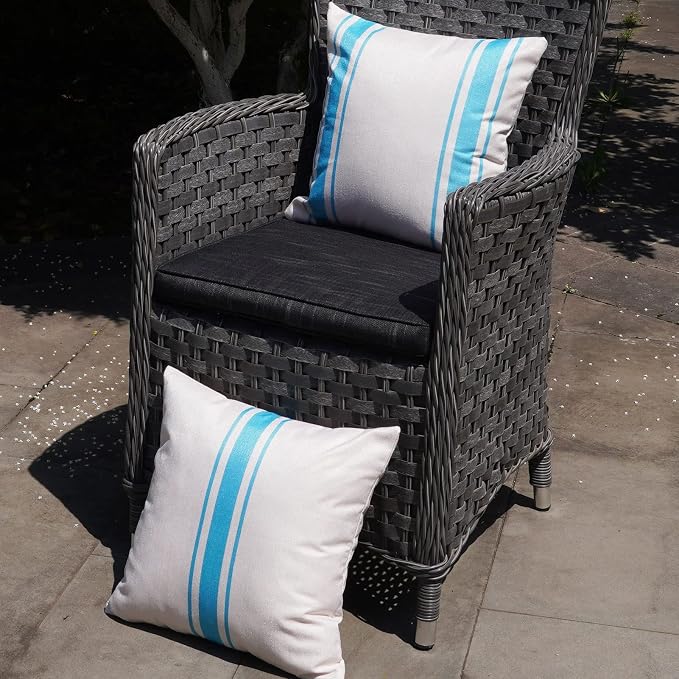 ONWAY Outdoor Pillow Covers Waterproof 16x16 Set of 2 Decorative Linen Throw - Image 2