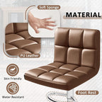 Homall Bar Stools Modern PU Leather Adjustable Swivel Barstools, Armless - Image 4